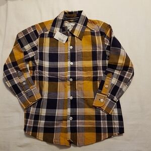 The Children's Place button boys size 4 down shirt NEW